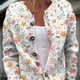 Cute and Fresh Little Flowers Print Buttoned Cardigan Sweater