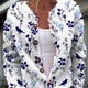 Vintage Flower Art Print Buttoned Cardigan Sweater