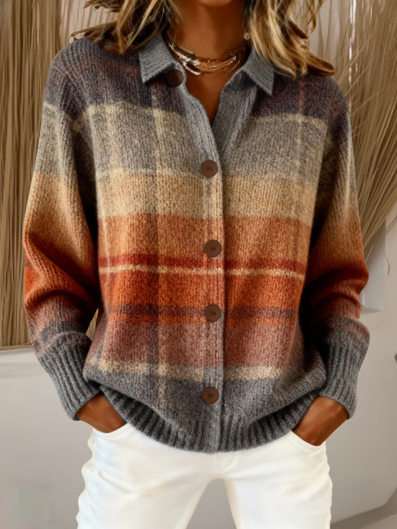 Marissa™ | Timeless Chequed Cardigan