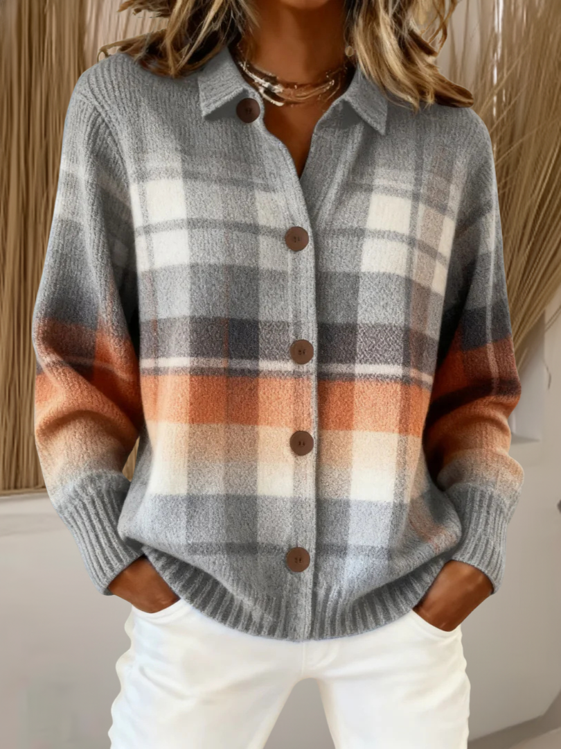 Veronica™ | Retro Plaid Cardigan