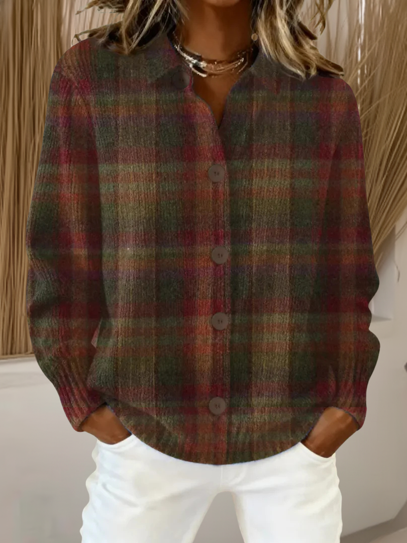 Marianne™ | Rustic Plaid Cardigan