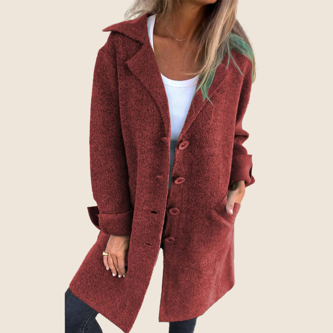 Eloise – Textured Button-Front Coat