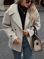 Elise| Stylish Double-Breasted Jacket with Button Details